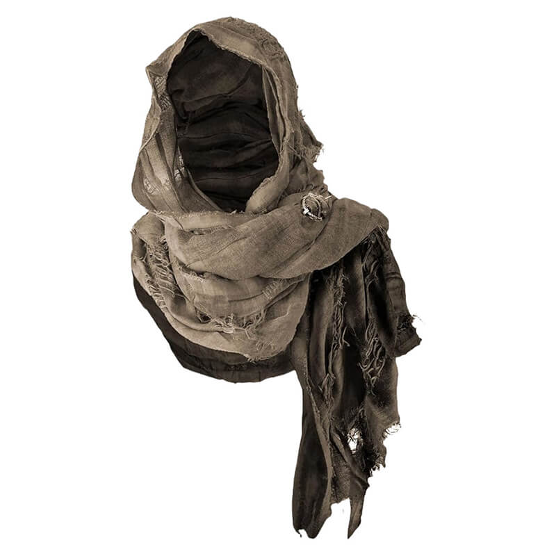 Capa con capucha de invierno con cuello de piel gótica