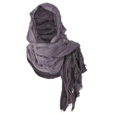 Capa con capucha de invierno con cuello de piel gótica