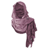 Capa con capucha de invierno con cuello de piel gótica