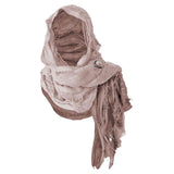 Capa con capucha de invierno con cuello de piel gótica