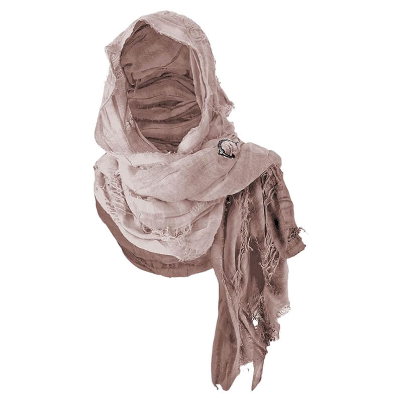 Capa con capucha de invierno con cuello de piel gótica