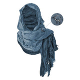 Capa con capucha de invierno con cuello de piel gótica