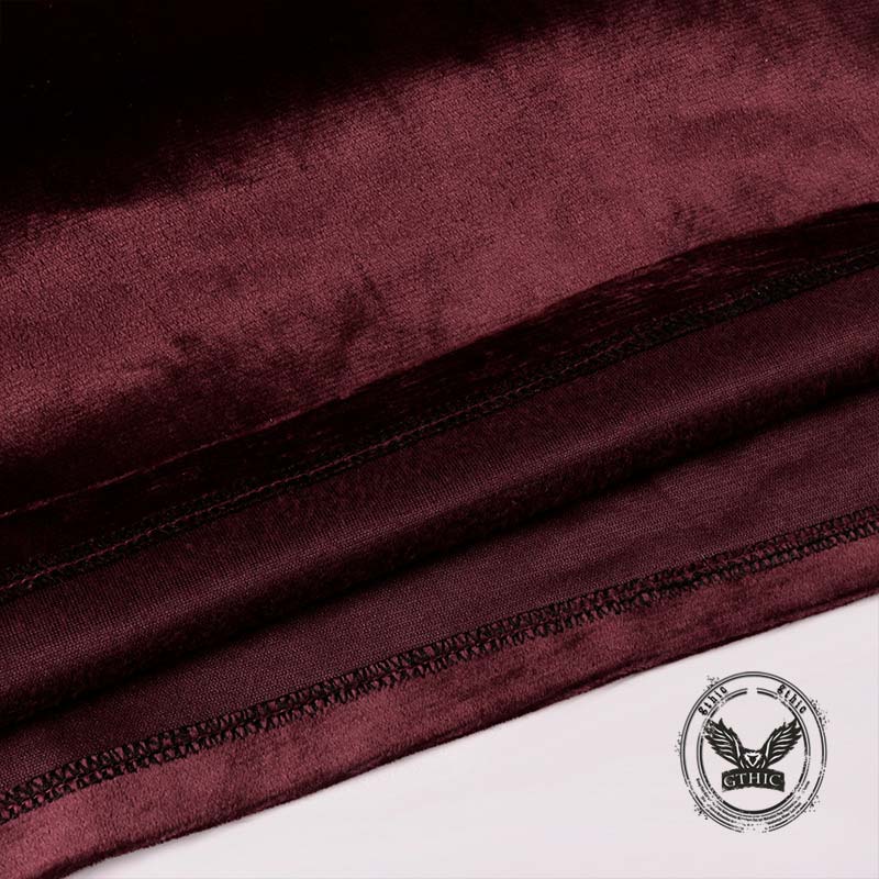 Medieval Pleated Stand Collar Punk Solid Shirt