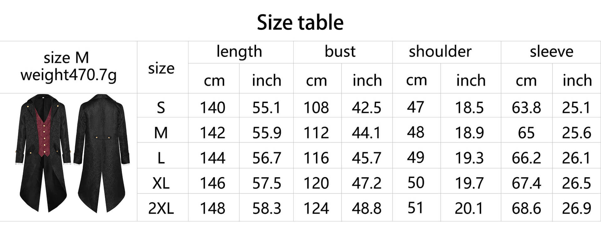 Medieval Punk Floral Pattern Long Tuxedo Costume