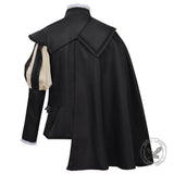 Medieval Renaissance High-Collar Coat Cloak Costume Set