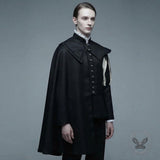 Medieval Renaissance High-Collar Coat Cloak Costume Set | Gthic.com