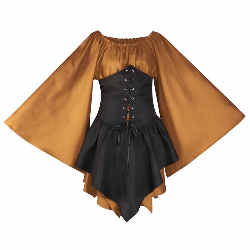 Medieval Renaissance High Waist Panelled Dress