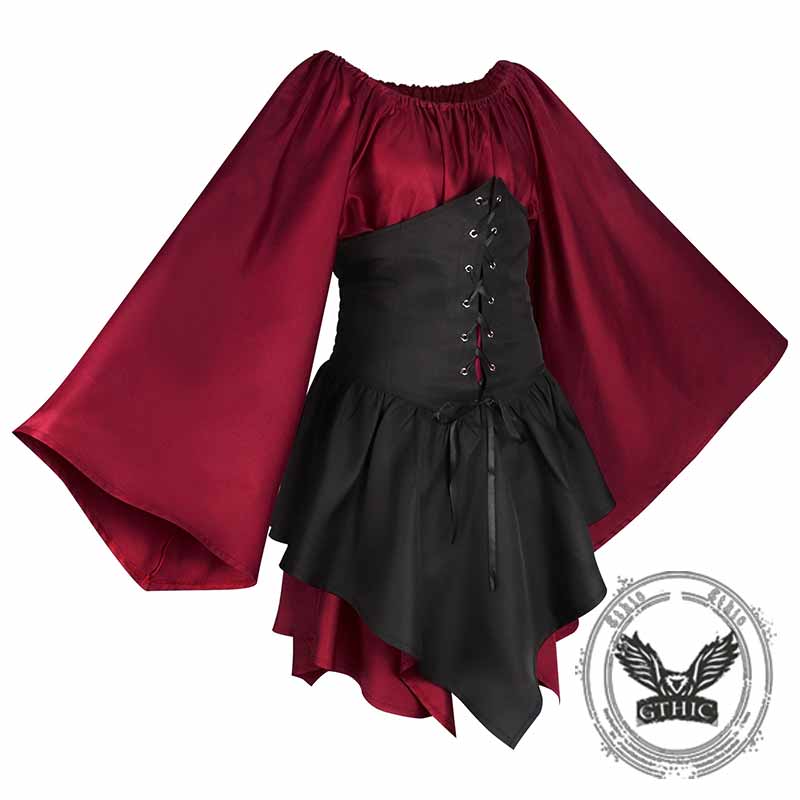 Medieval Renaissance High Waist Panelled Dress
