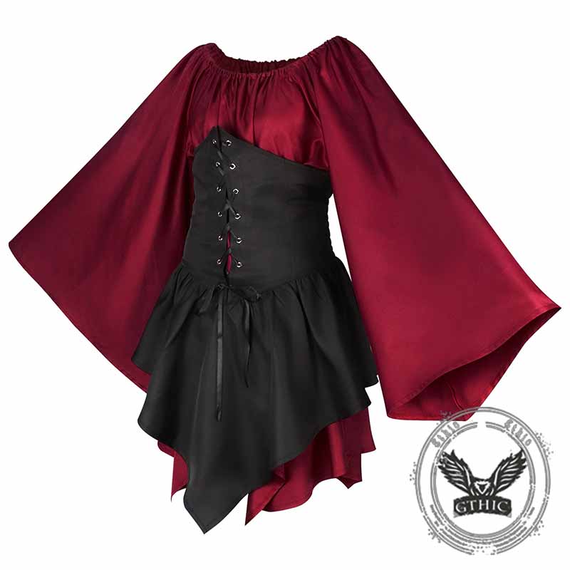 Medieval Renaissance High Waist Panelled Dress
