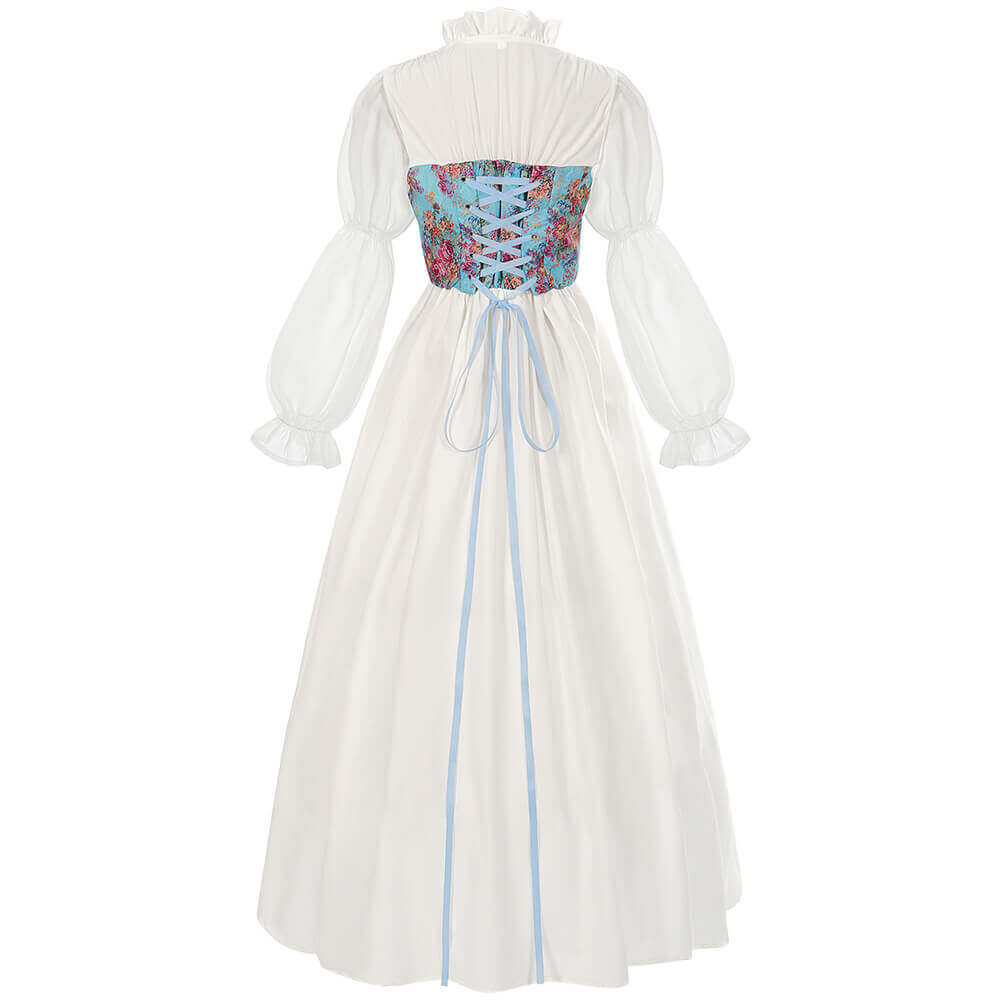 Medieval Renaissance Ruffle Collar Regency Dress | Gthic.com