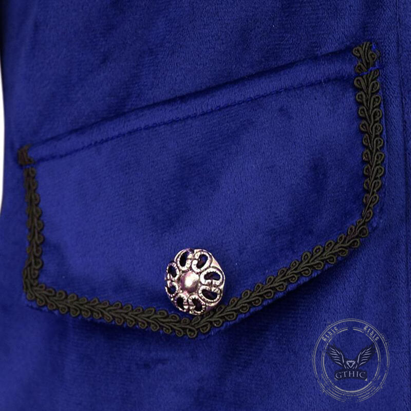 Medieval Retro Halloween Stand Collar Tuxedo Costume