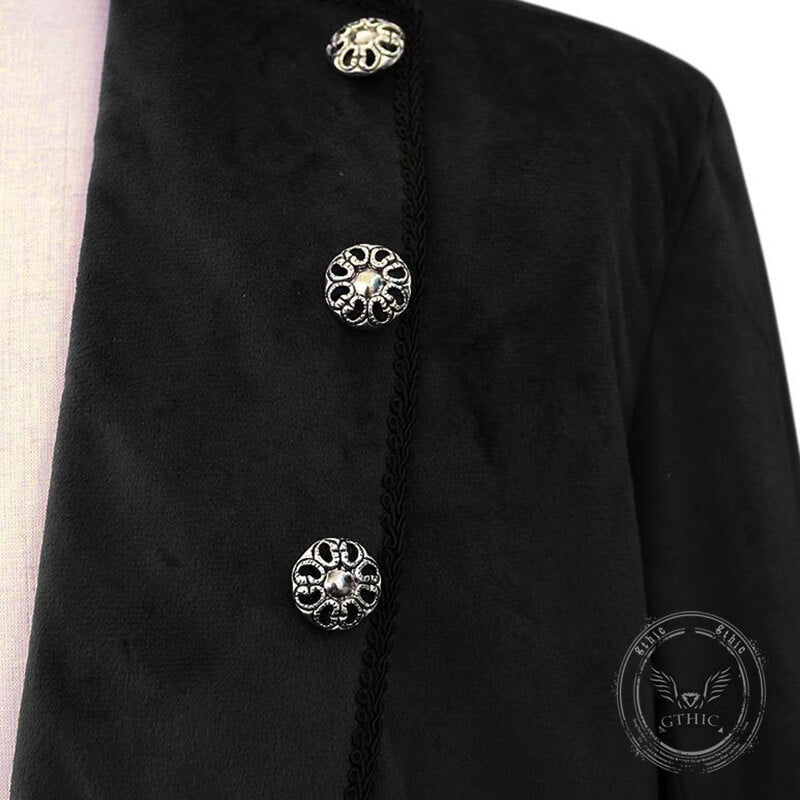 Medieval Retro Halloween Stand Collar Tuxedo Costume