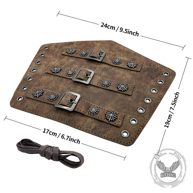 Medieval Retro Knight Adjustable PU Leather Bracers