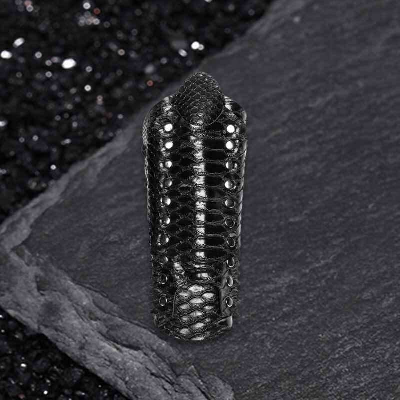 Medieval Retro Snake Pattern PU Leather Bracers