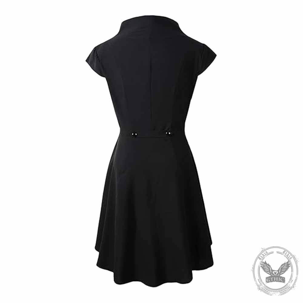 Medieval Retro Stand Collar Single Button Frock Coat