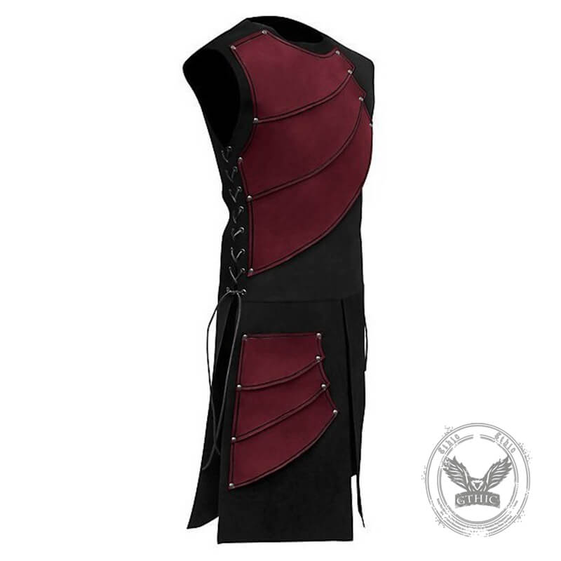 Medieval Round Neck Sleeveless Side Tie Costume | Gthic.com