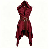 Medieval Sleeveless Hooded Viking Tunic Costume