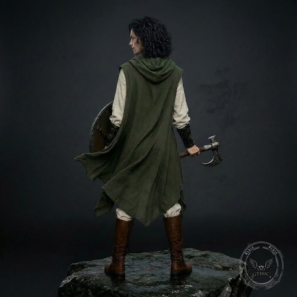 Medieval Sleeveless Hooded Viking Tunic Costume | Gthic.com