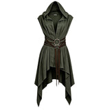 Medieval Sleeveless Hooded Viking Tunic Costume | Gthic.com