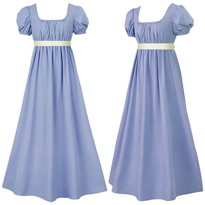 Medieval Solid Color Victorian Regency Dress | Gthic.com