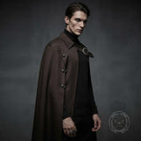 Medieval Steampunk Long One-Shoulder Cloak | Gthic.com