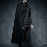 Medieval Steampunk Long One-Shoulder Cloak | Gthic.com