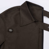Medieval Steampunk Long One-Shoulder Cloak