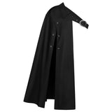 Medieval Steampunk Long One-Shoulder Cloak