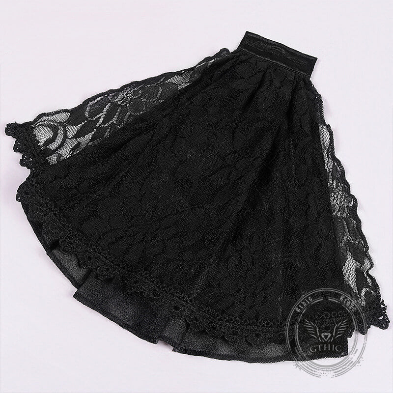 Medieval Victorian Lace Trim Pleated Shirt | Gthic.com