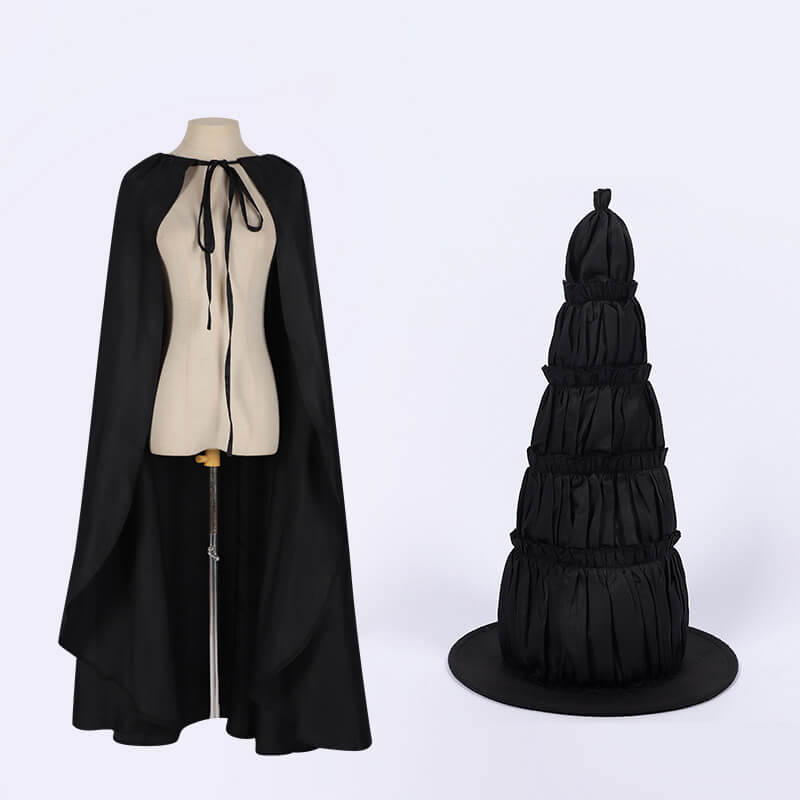 Medieval Witch Floral Pattern Stand Collar Dress 02 | Gthic.com