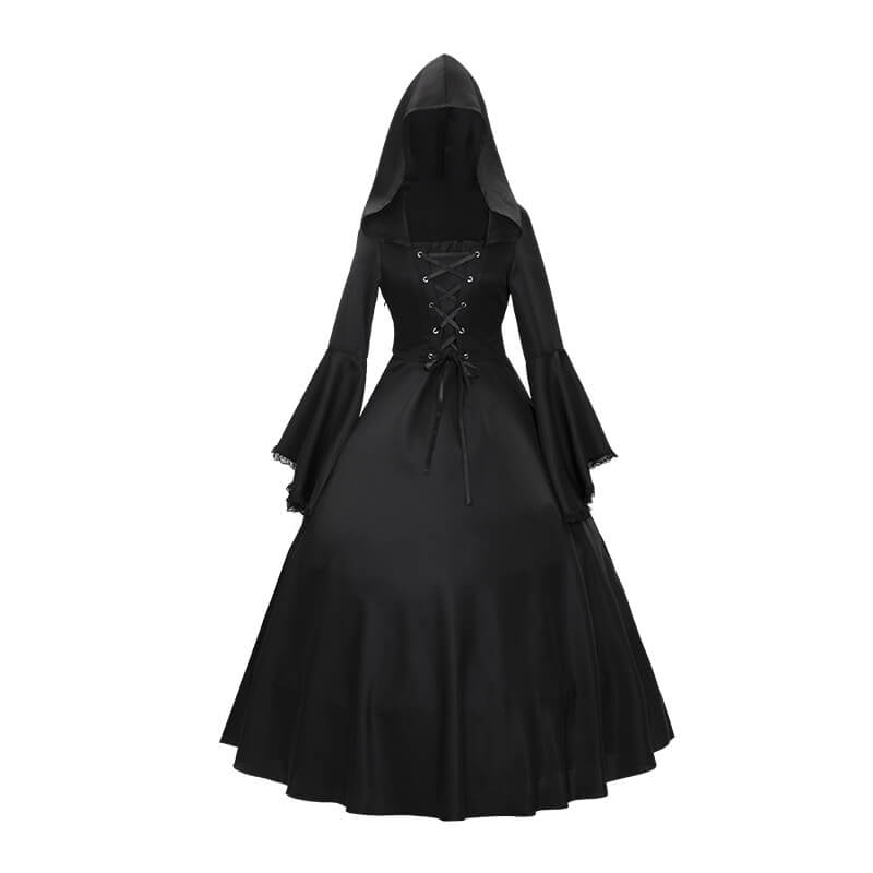 Medieval Witch Halloween Hooded Dress | Gthic.com