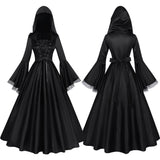 Medieval Witch Halloween Hooded Dress | Gthic.com