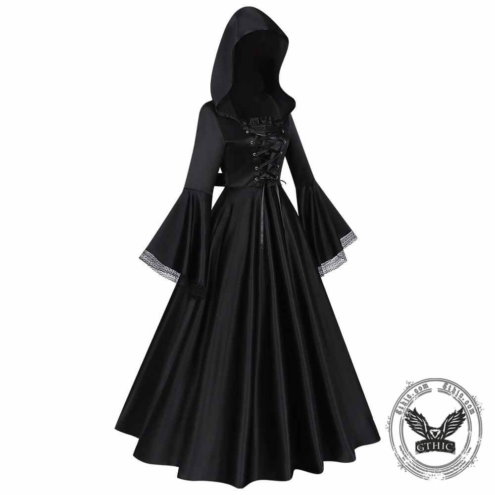 Medieval Witch Halloween Hooded Dress | Gthic.com