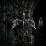 Meditating Fallen Angel Stainless Steel Pendant | Gthic.com