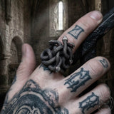 Medusa Snake Sterling Silver Gothic Ring | Gthic.com