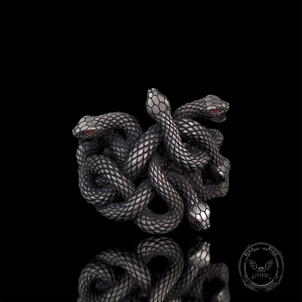Medusa Snake Sterling Silver Gothic Ring
