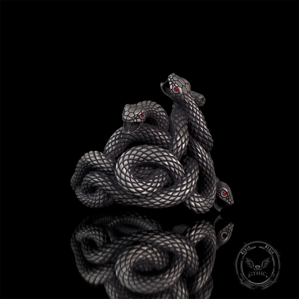 Medusa Snake Sterling Silver Gothic Ring