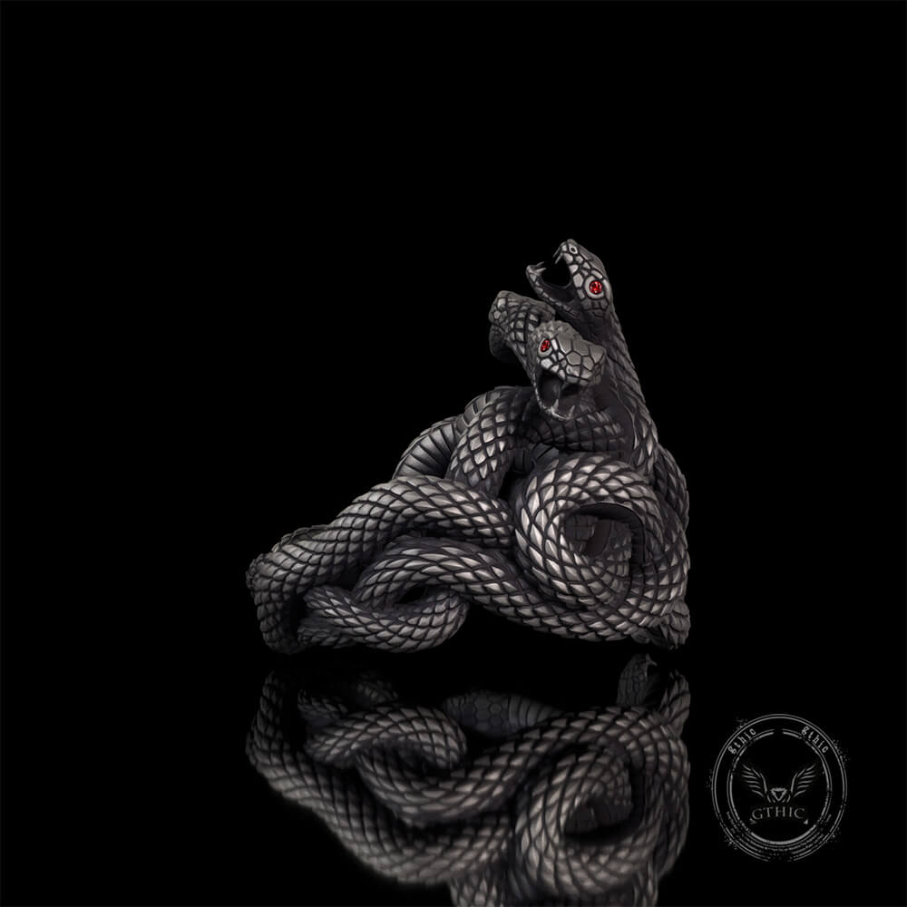 Medusa Snake Sterling Silver Gothic Ring
