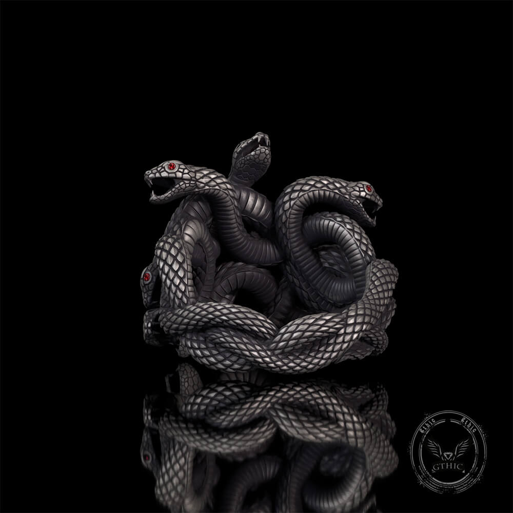 Medusa Snake Sterling Silver Gothic Ring