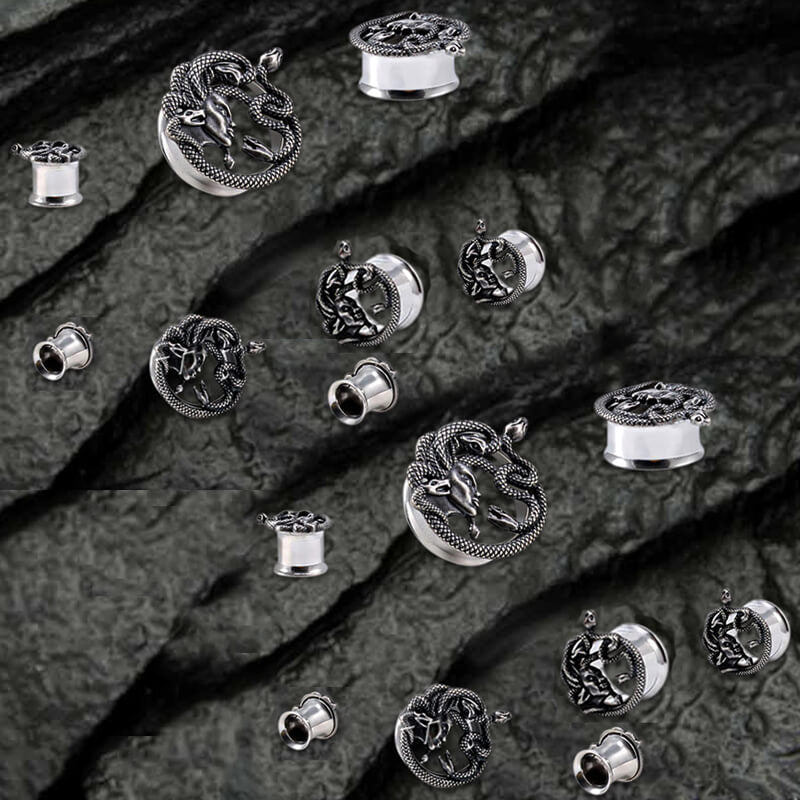 Ecarteur Oreilles Plug Tunnel Selle Jauges Spiral En Acier Inoxydable Étirement Extenseur - Foto 2