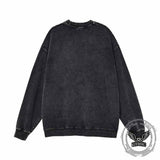 Memento Mori Frog Skeleton Mushroom Vintage Washed Sweatshirt | Gthic.com