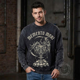 Memento Mori Grim Reaper Vintage Washed Sweatshirt | Gthic.com