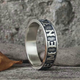 Memento Mori Letters Skull Sterling Silver Ring