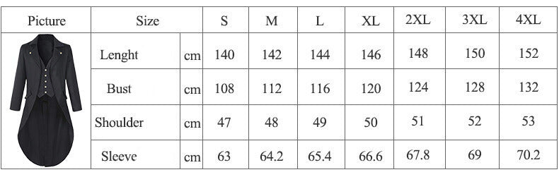 Men’s Medieval Frock Coat Halloween Costume