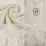 Men's Medieval Gothic Ruffled Stand Collar Long Sleeve Shirt