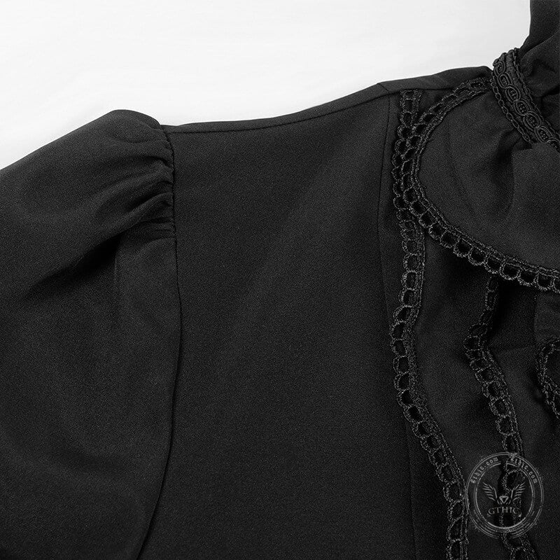 Men's Victorian Ruffled Lace-Up Shirt