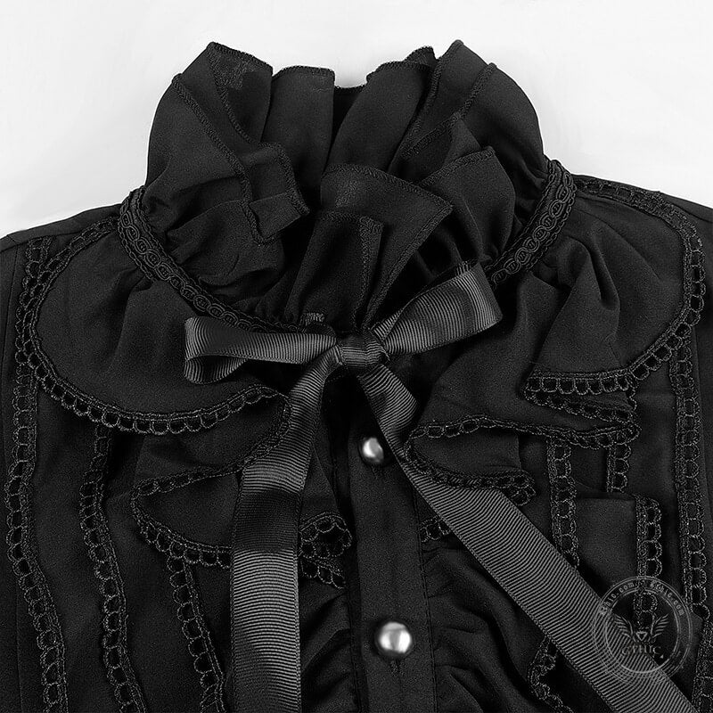 Men's Victorian Ruffled Lace-Up Shirt | Gthic.com