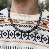 Men’s Vintage Stone Beaded Necklace