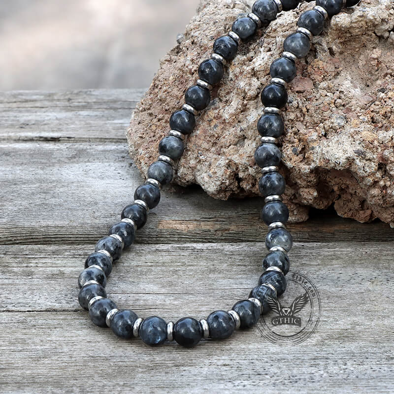 Men’s Vintage Stone Beaded Necklace