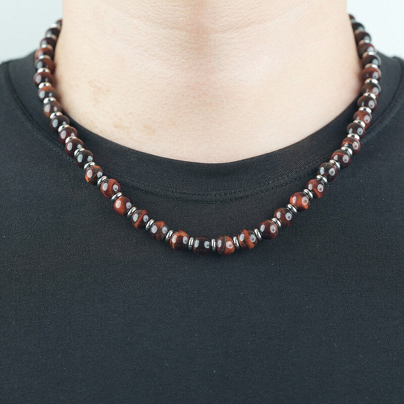 Men’s Vintage Stone Beaded Necklace | Gthic.com